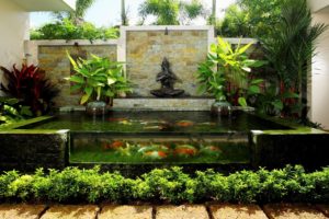 landscaping with koi ponds